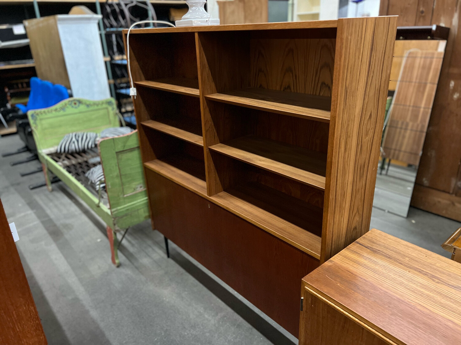 Regal Bücherregal Schrank Schreibtisch Kommode Danish Teak Mid Century Vintage