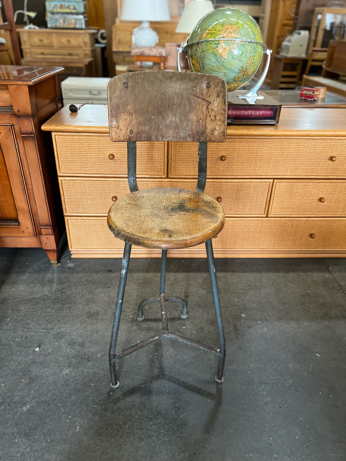 Stuhl Werkstattstuhl Industrial Vintage