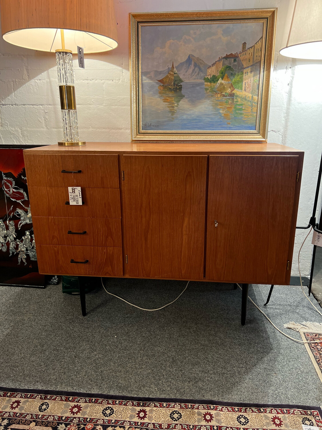 Kommode Sideboard Highboard Danish Teak Mid Century Vintage