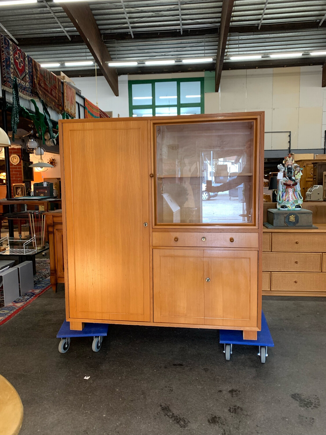 Vitrine Vitrinenschrank Kommode Highboard Mid Century Vintage