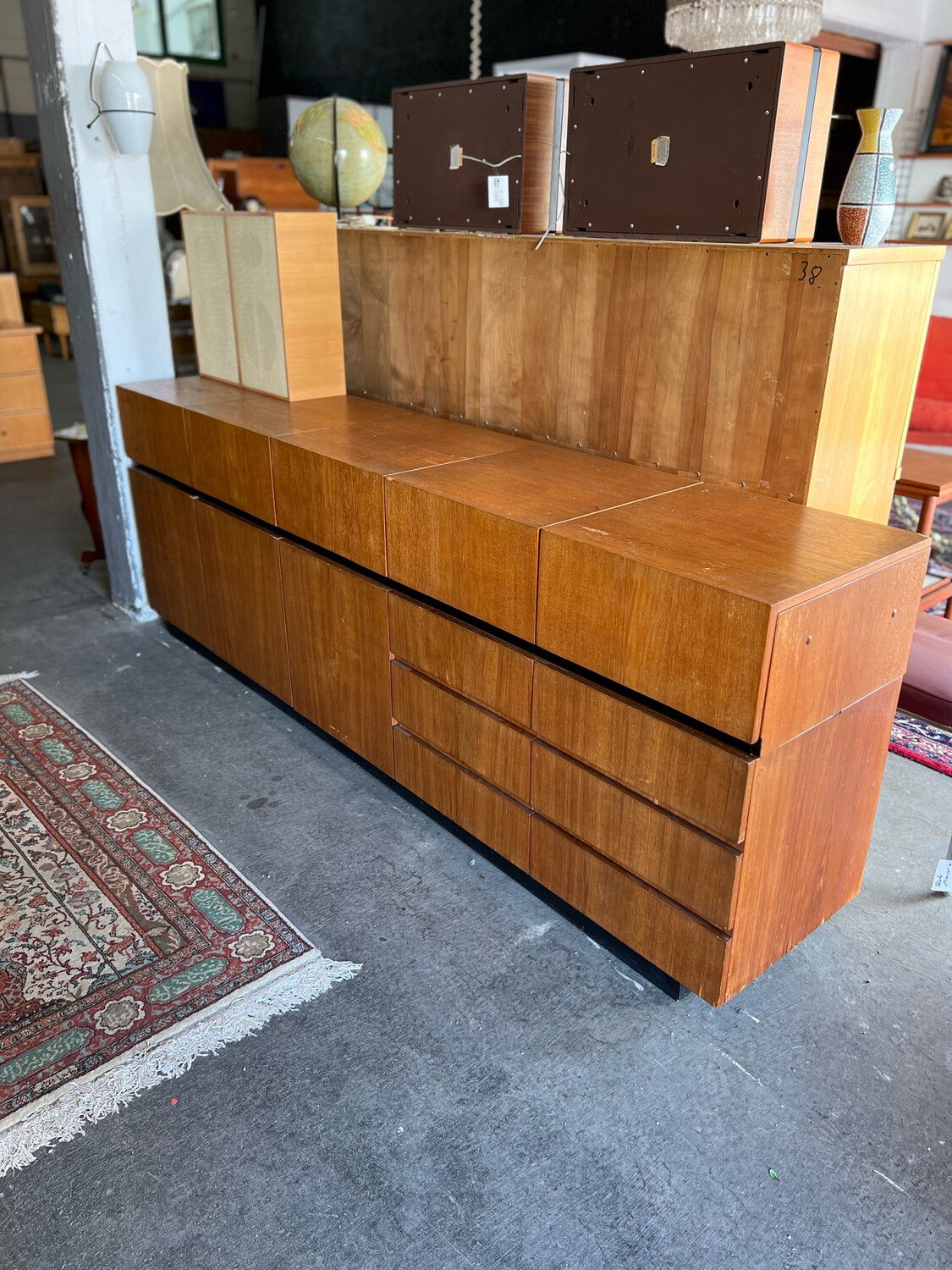 Sideboard Highboard Phonoschrank Danish Teak Mid Century Vintage