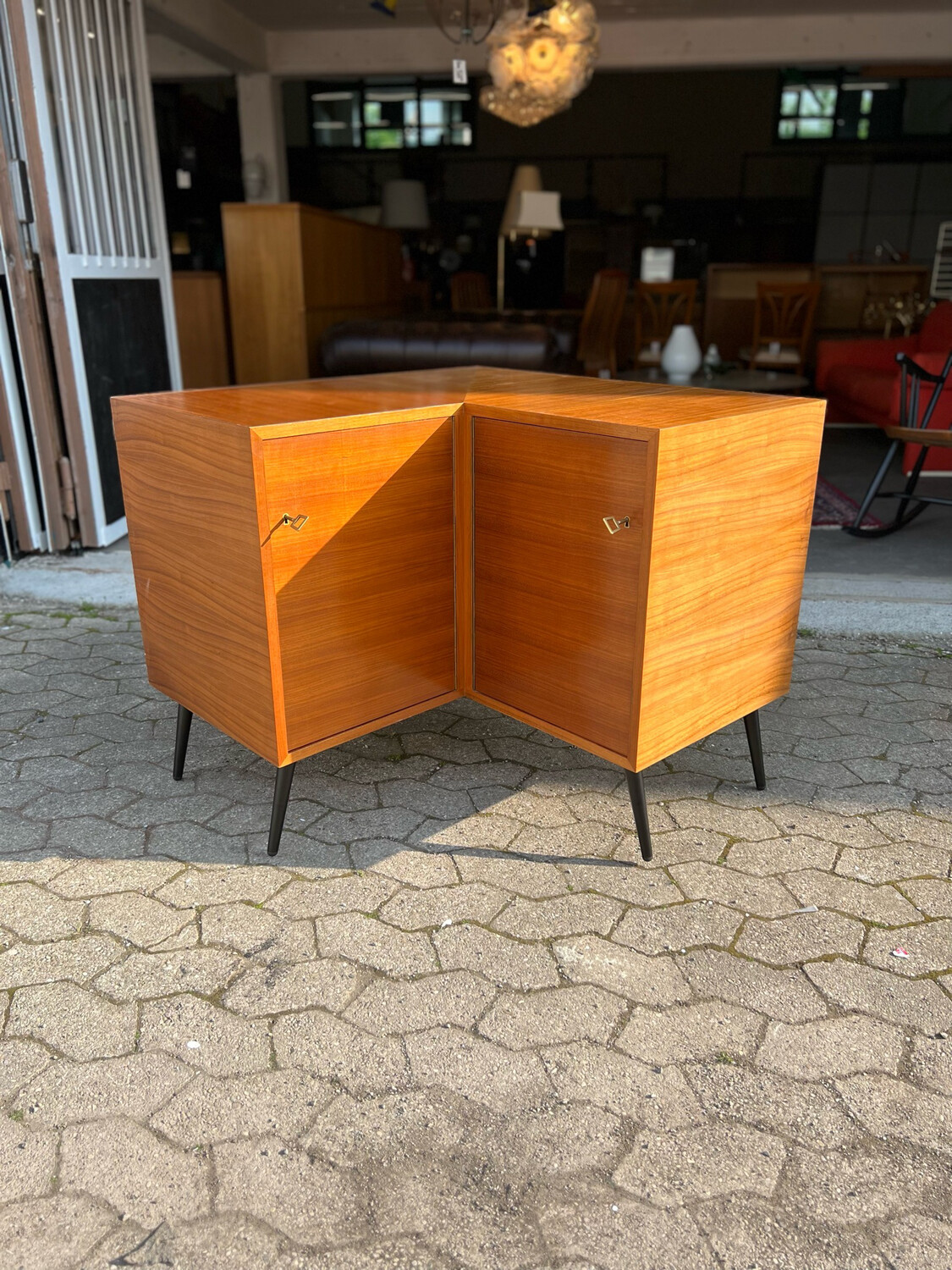 Kommode Sideboard Eckschränkchen Mid Century Vintage