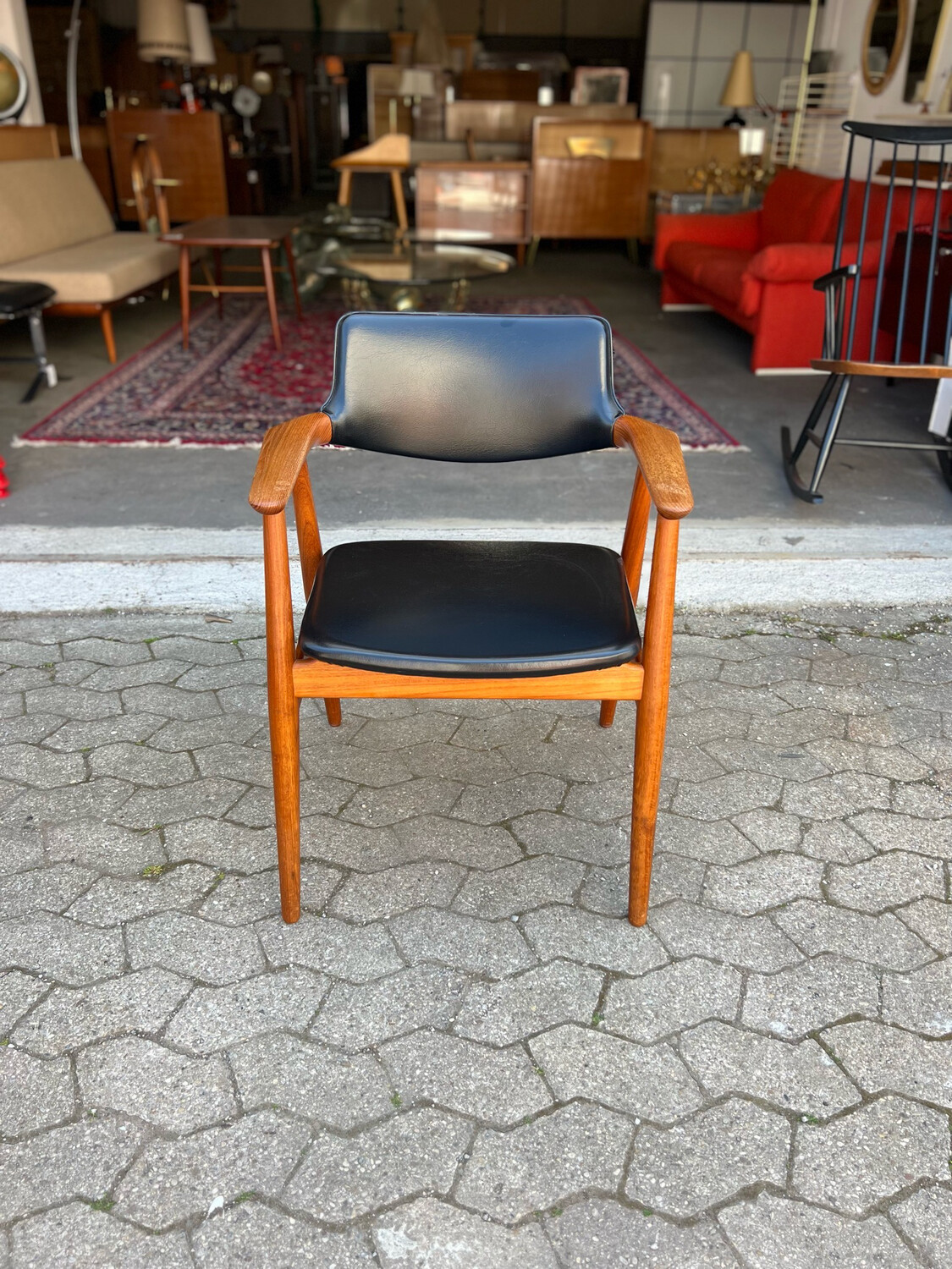 Stuhl Armlehnstuhl Svend Aage Eriksen Glostrup Danish Teak Mid Century Vintage