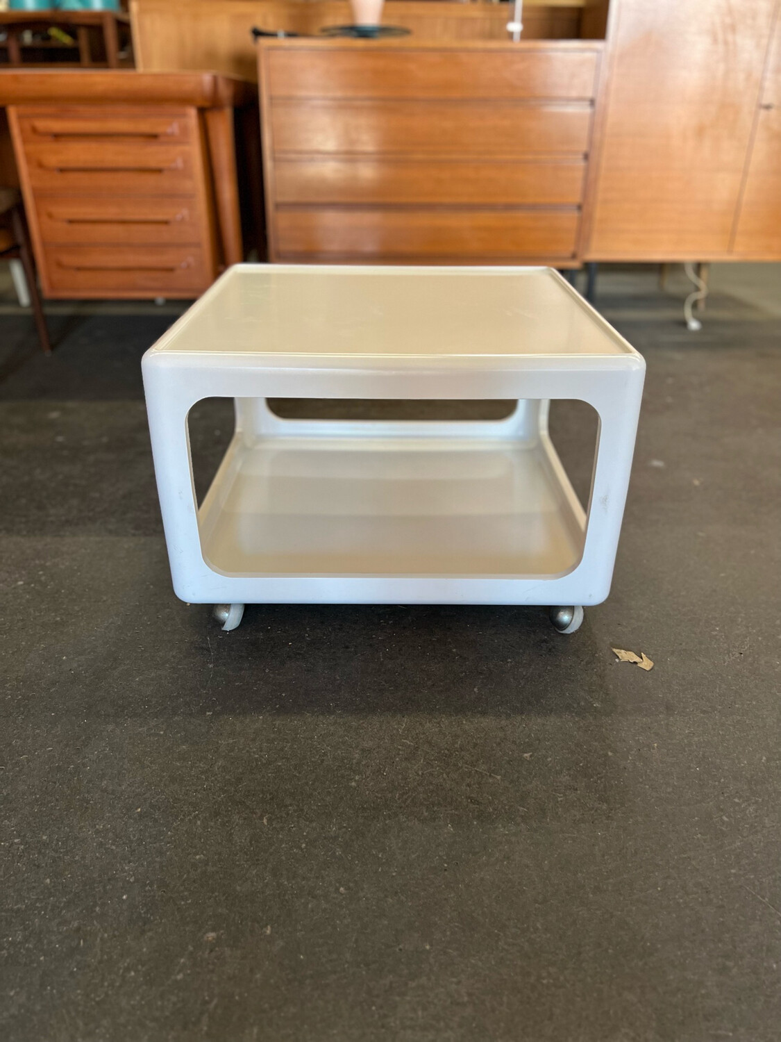 Couchtisch Tisch Rolltisch Mid Century Vintage