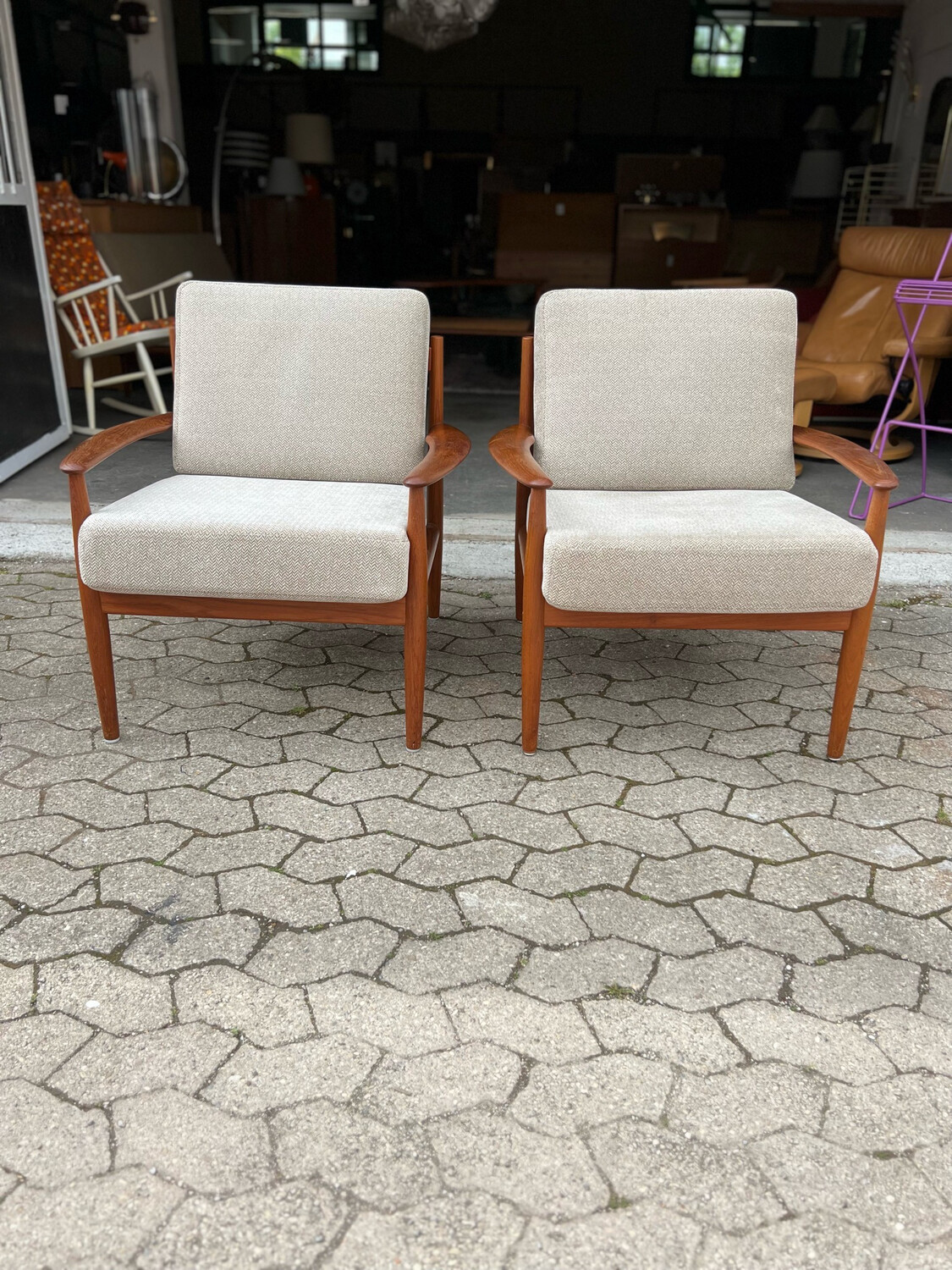 Sessel Armlehnsessel Grete Jalk Danish Teak Mid Century Vintage 1von2