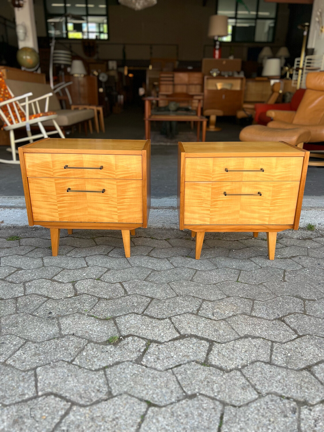 Nachtkästchen Nachttischchen 1von2 Mid Century Vintage
