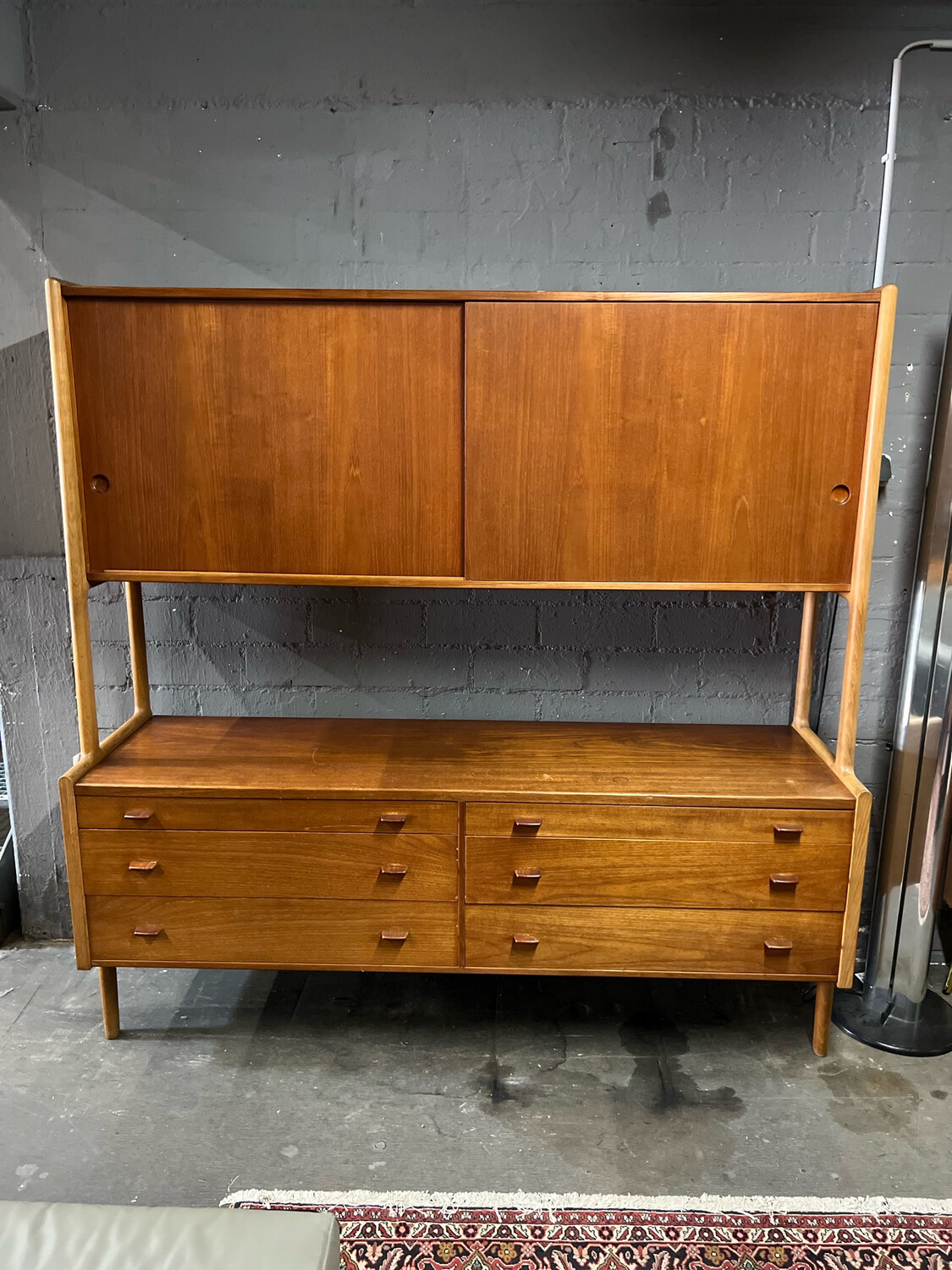 Highboard Sideboard Anrichte Hans Wegner Danish Teak Mid Century Vintage