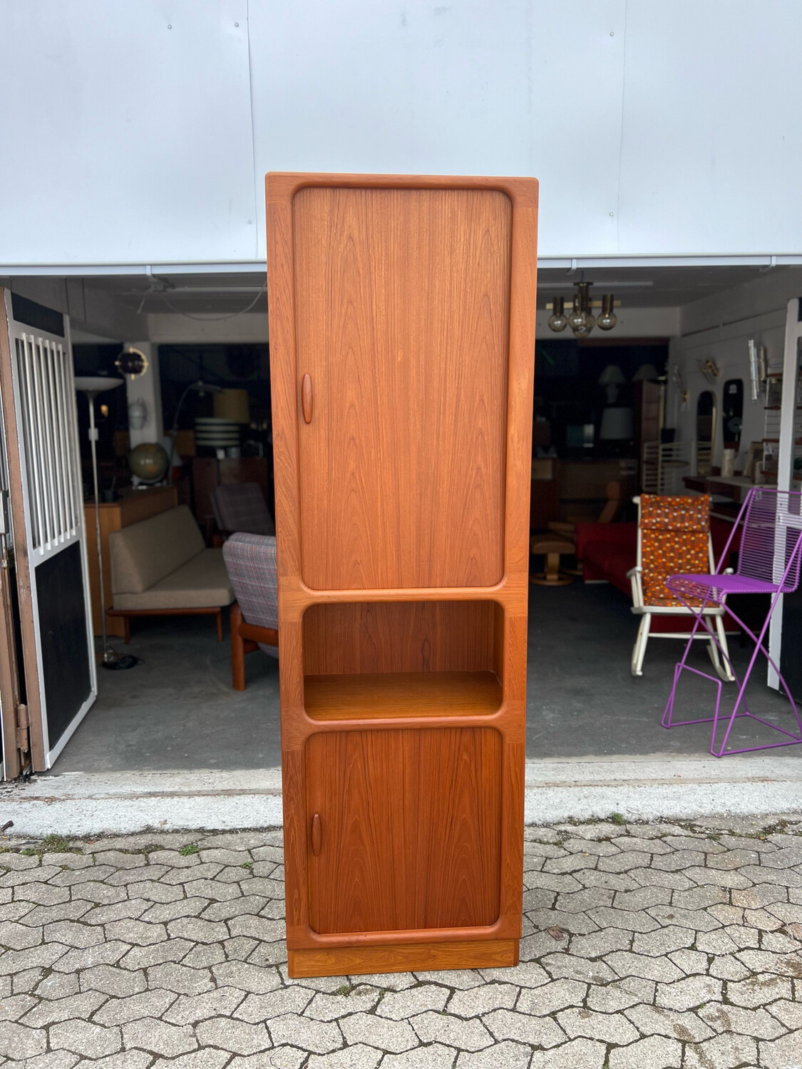 Regal Schrank Rollladenschrank Dyrlund Danish Teak Mid Century Vintage