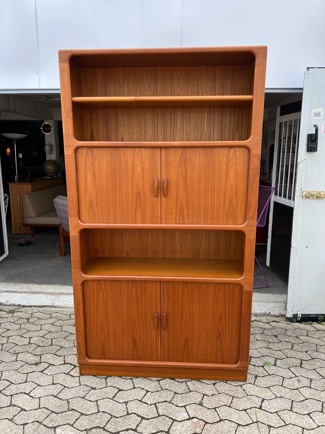 Schrank Regal Rollladenschrank Dyrlund Danish Teak Mid Century Vintage