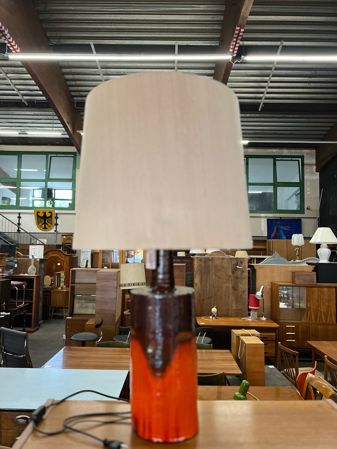 Tischlampe Tischleuchte Keramik Mid Century Vintage
