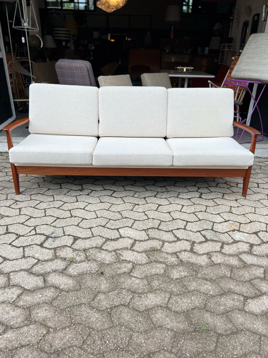 Sofa Couch Daybed Eugen Schmidt Teak Mid Century Vintage