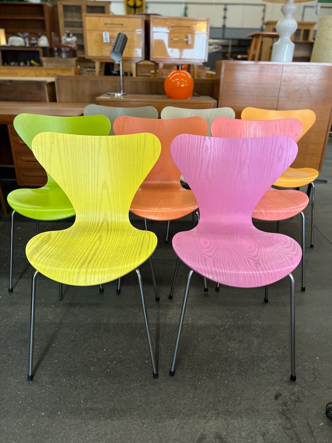 Stuhl Stühle 1von8 Stapelstuhl Fritz Hansen Series 7