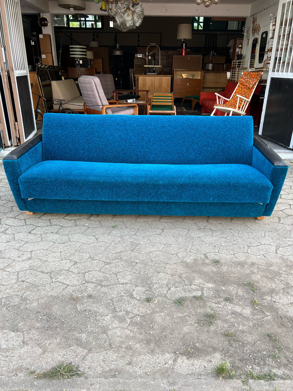 Sofa Couch Daybed Klappbett Mid Century Vintage