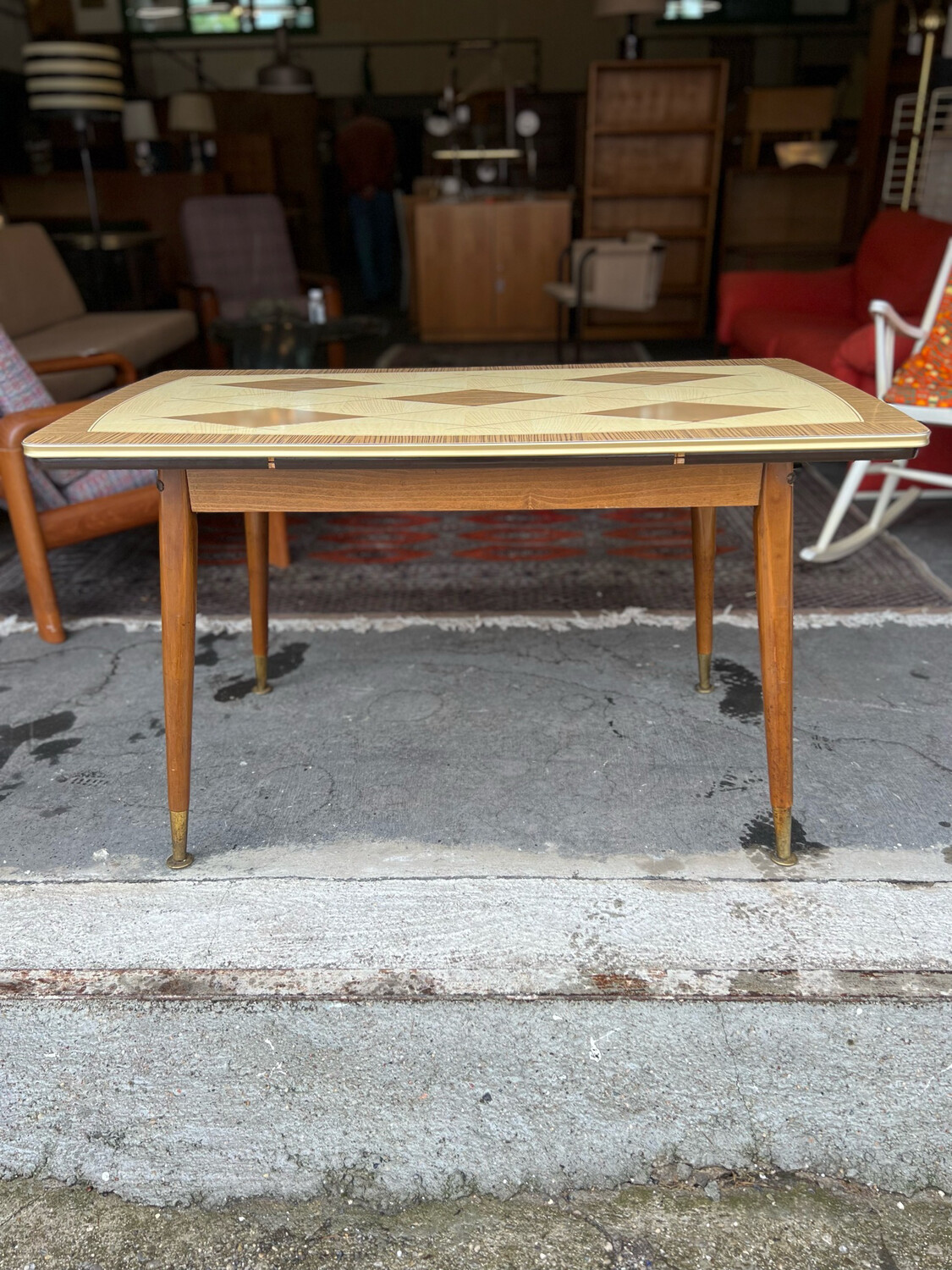 Tisch Couchtisch Kurbeltisch Mid Century Vintage