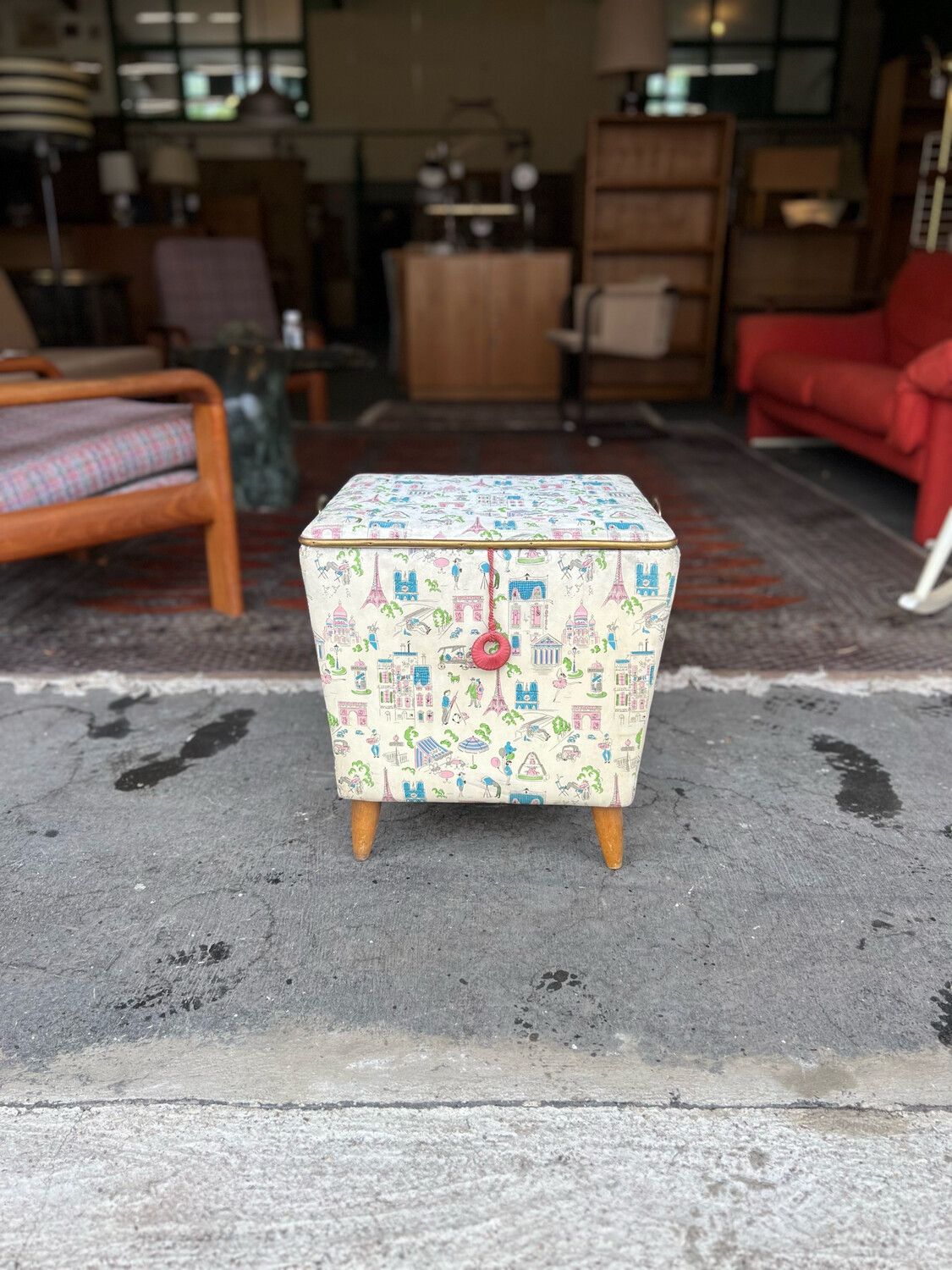 Wäschekorb Wäschebox Korb Mid Century Vintage