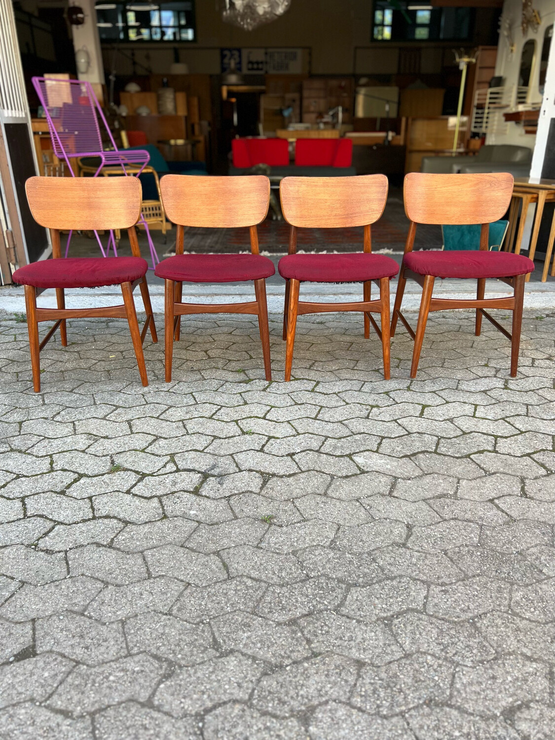 Stuhl Stühle 1von4 Teak Mid Century Vintage