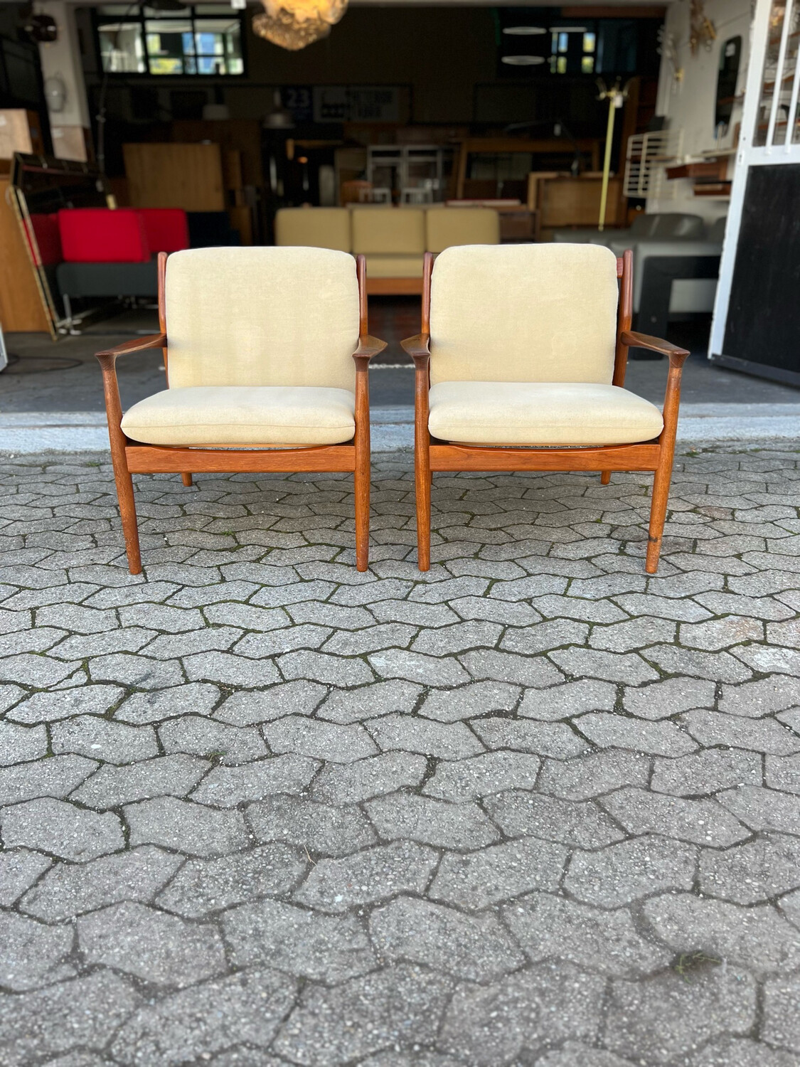 Sessel Armlehnsessel Grete Jalk Glostrup 1von4 Danish Teak Mid Century Vintage
