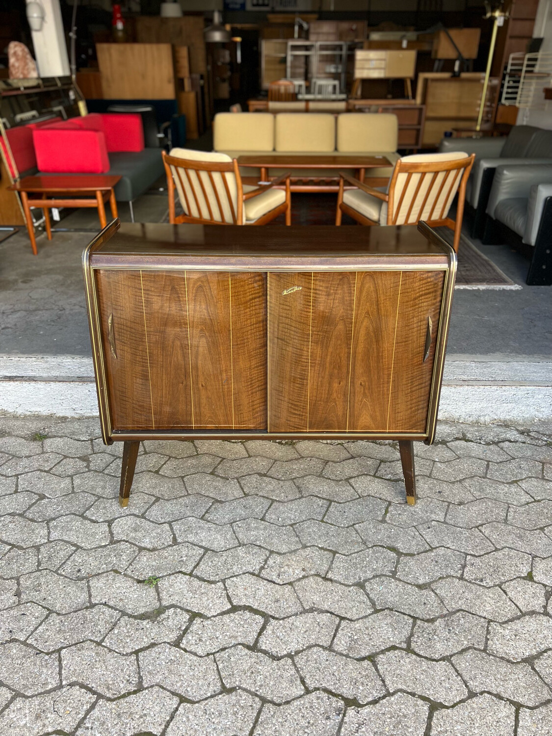 Kommode Kästchen Musikschrank Musikkommode Mid Century Vintage