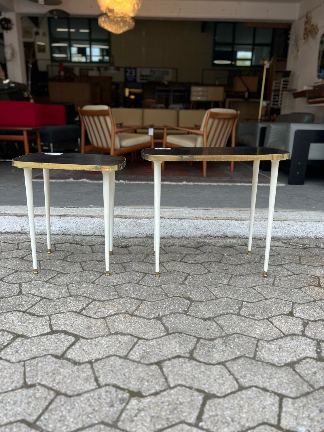 Beistelltischchen Nesting Table Zweisatztisch Mid Century Vintage