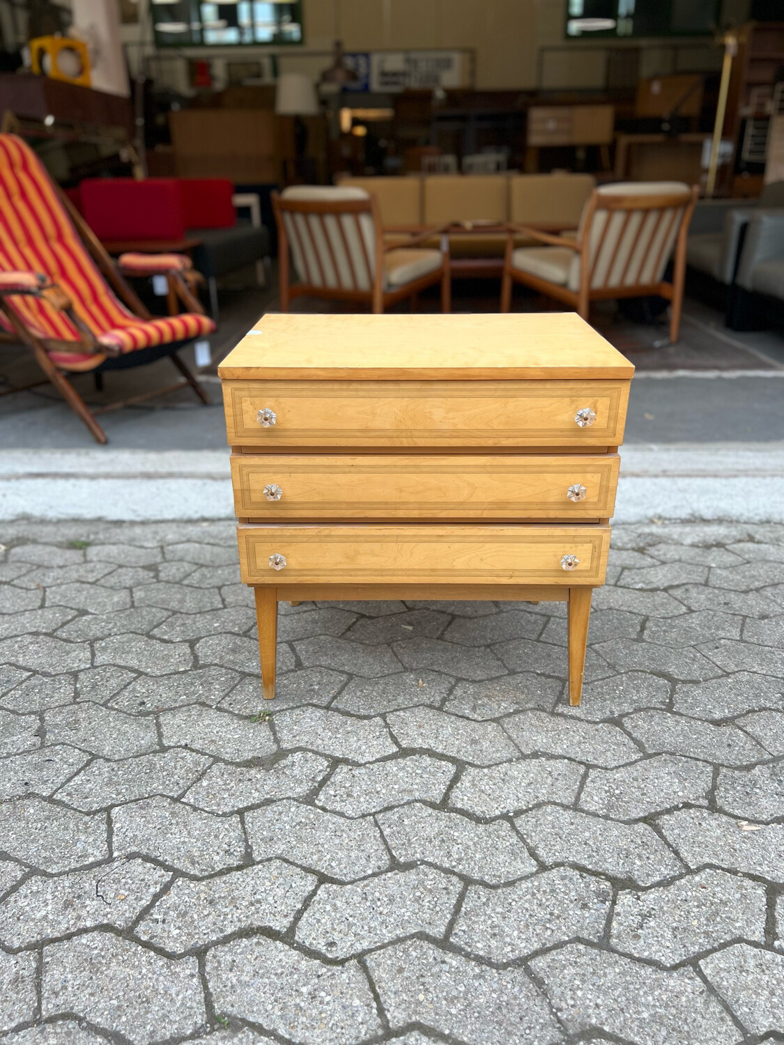Kommode Kästchen Nachttischchen Mid Century Vintage