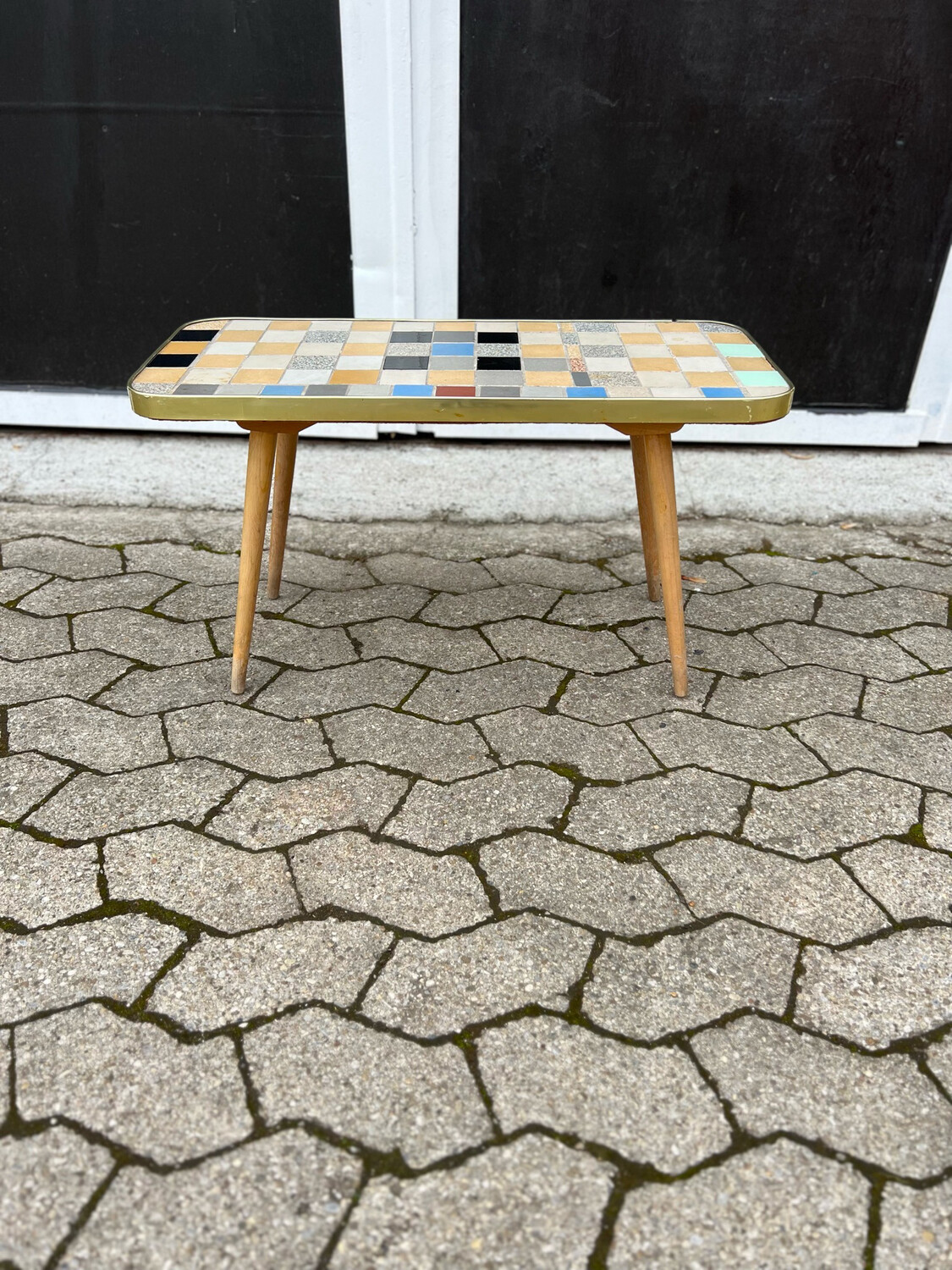 Tischchen Beistelltischchen Mosaiktisch Mid Century Vintage