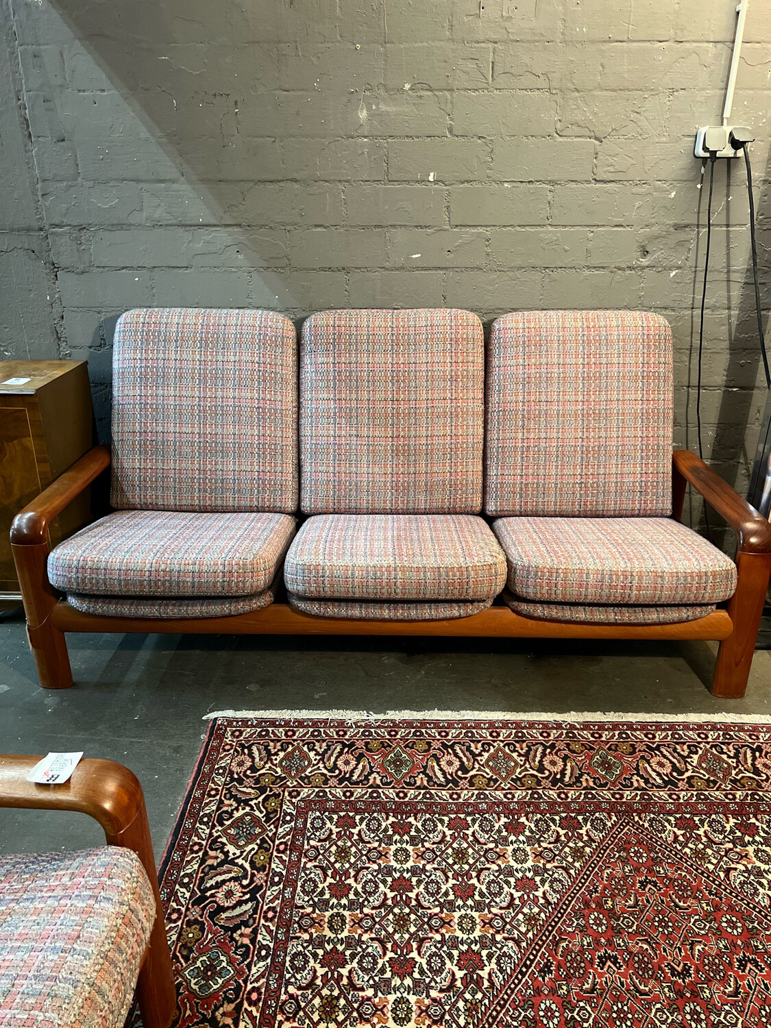 Sofa Couch Danish Teak Mid Century Vintage