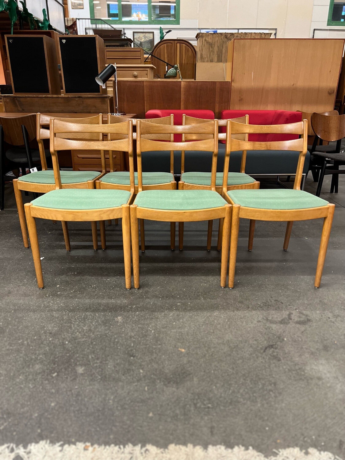 Stuhl Stühle 1von6 Vamo Sonderborg Danish Oak Mid Century Vintage
