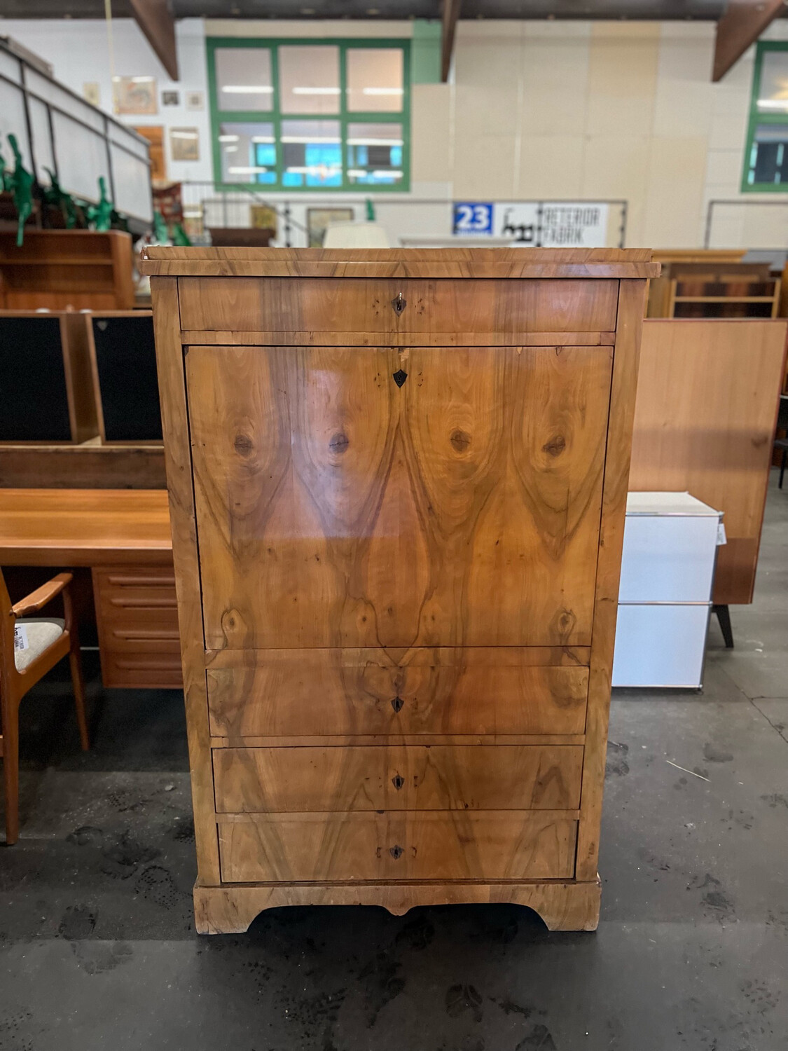Sekretär Schreibtisch Klappsekretär Biedermeier Kommode