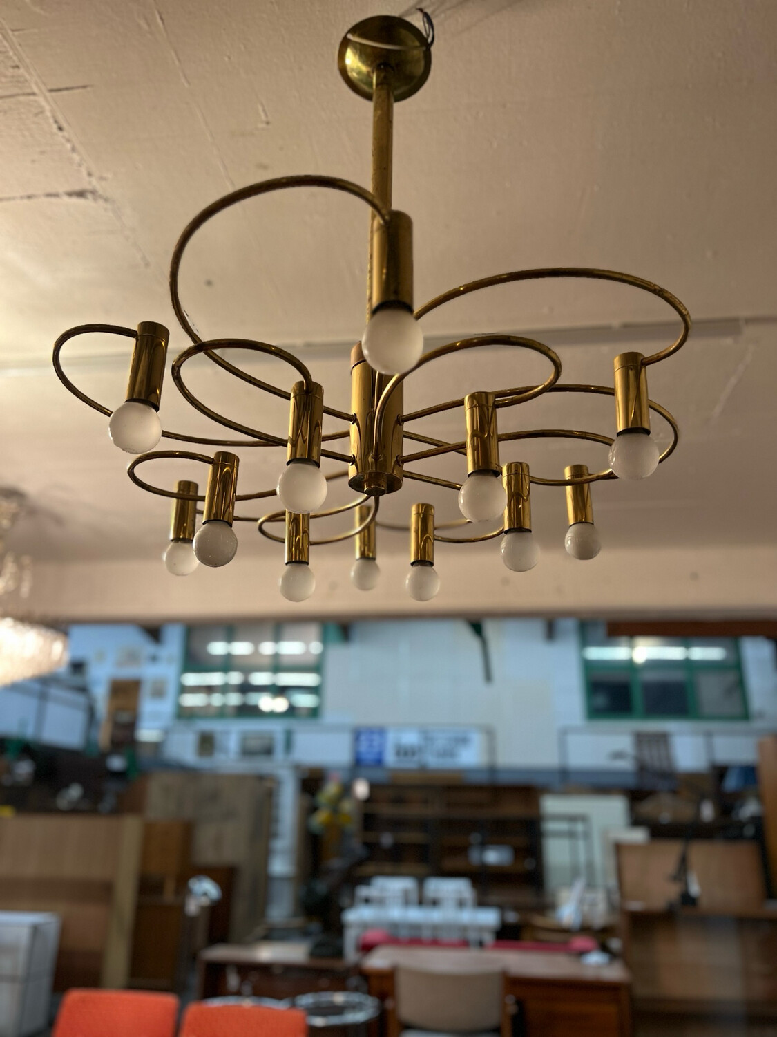 Deckenlampe Deckenleuchte Space Age Gaetano Sciolari Ära