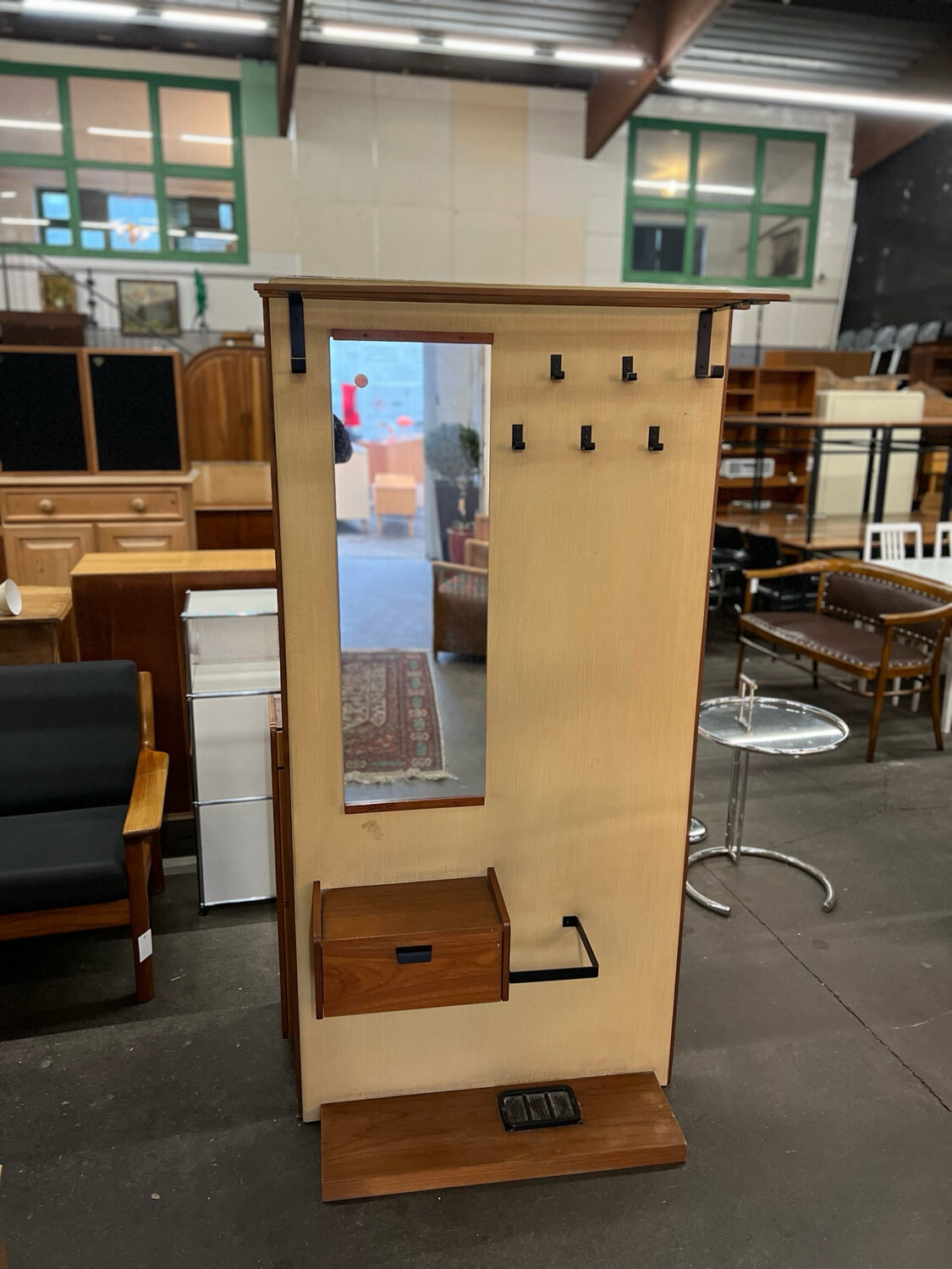 Garderobe Wandgarderobe Mid Century Vintage