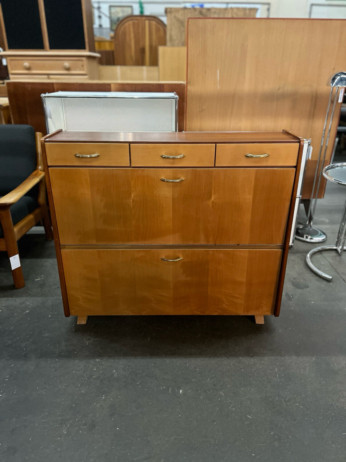 Kommode Sideboard Schuhschrank Schuhkipper Mid Century Vintage