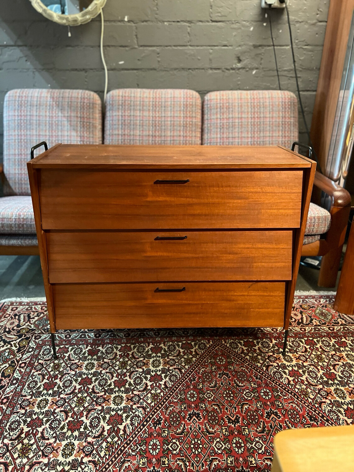 Kommode Schuhschrank Teak Mid Century Vintage