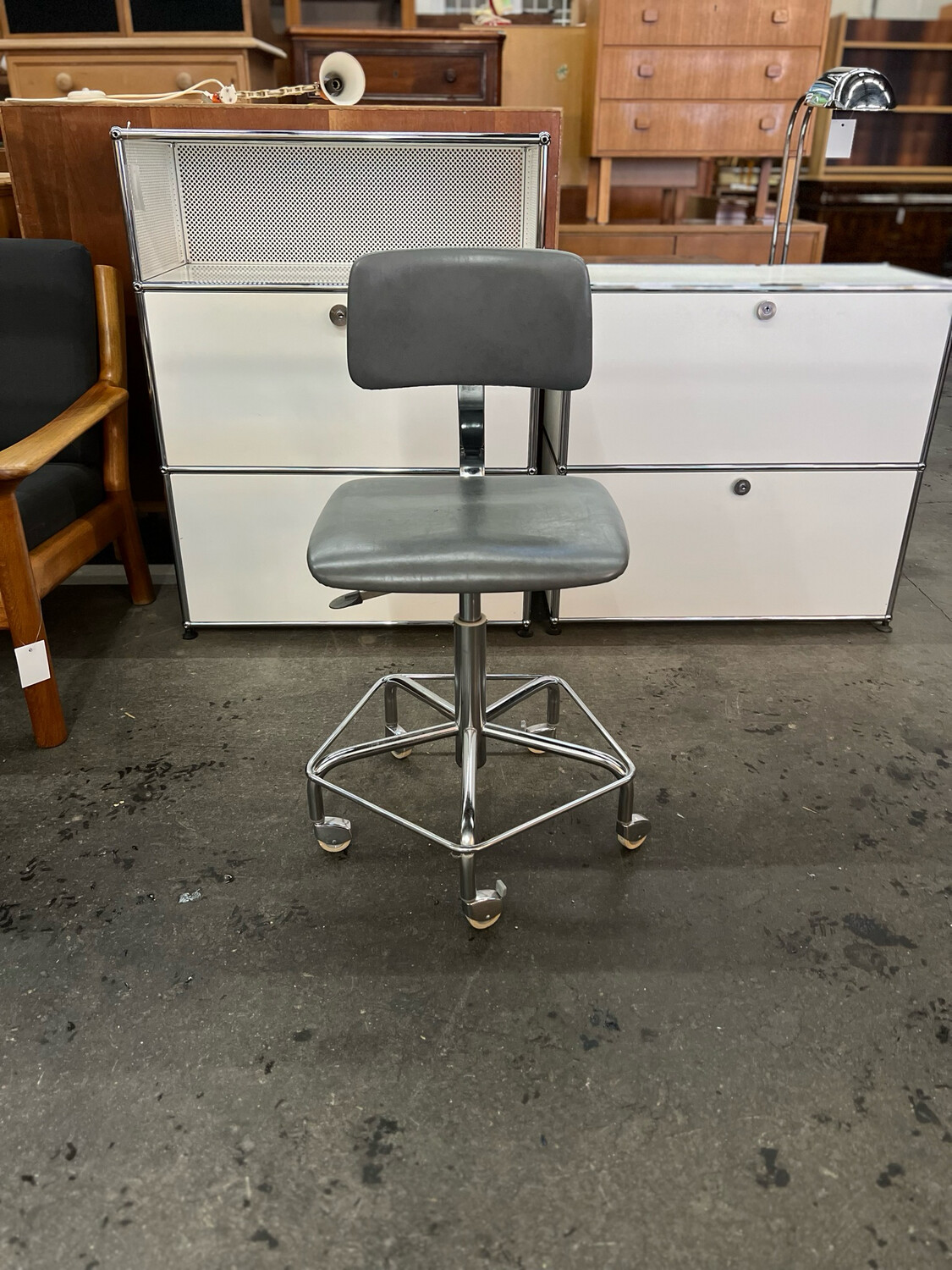 Stuhl Drehstuhl Arztstuhl Bremshey Mid Century Vintage