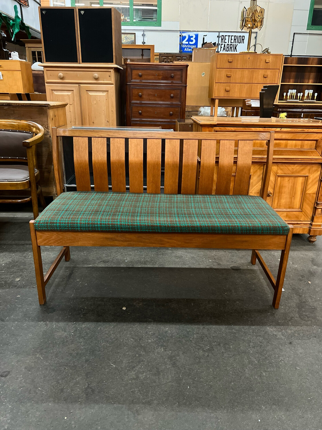 Bank Sitzbank Danish Teak Mid Century Vintage