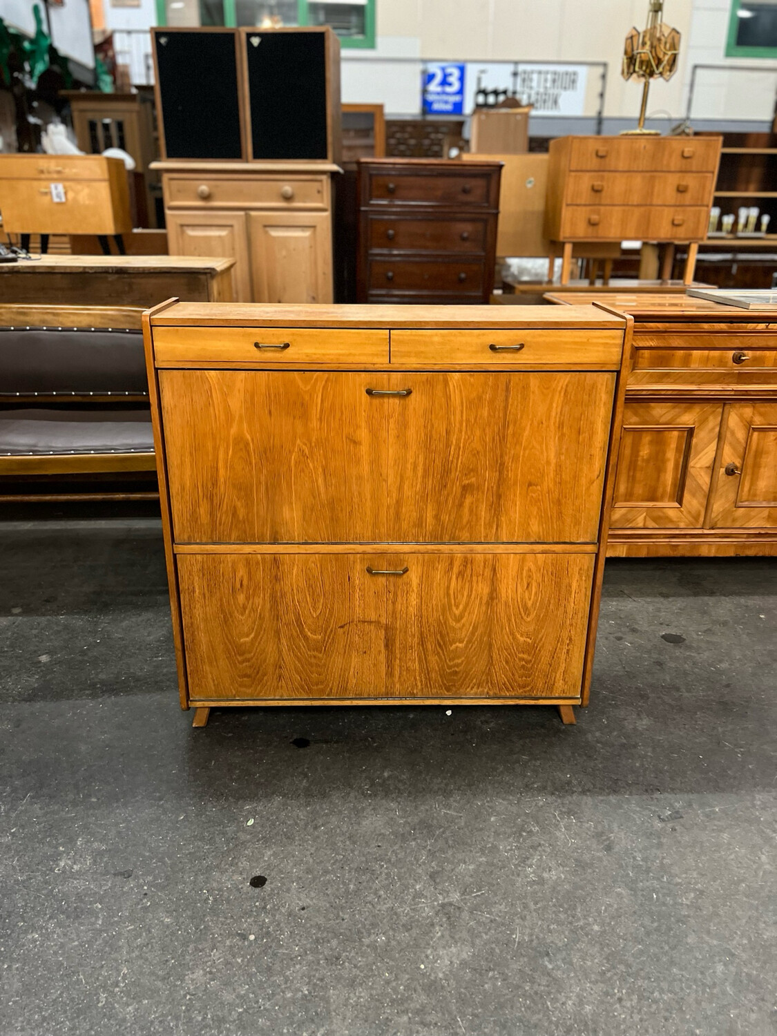 Schuhschrank Kommode Sideboard Mid Century Vintage