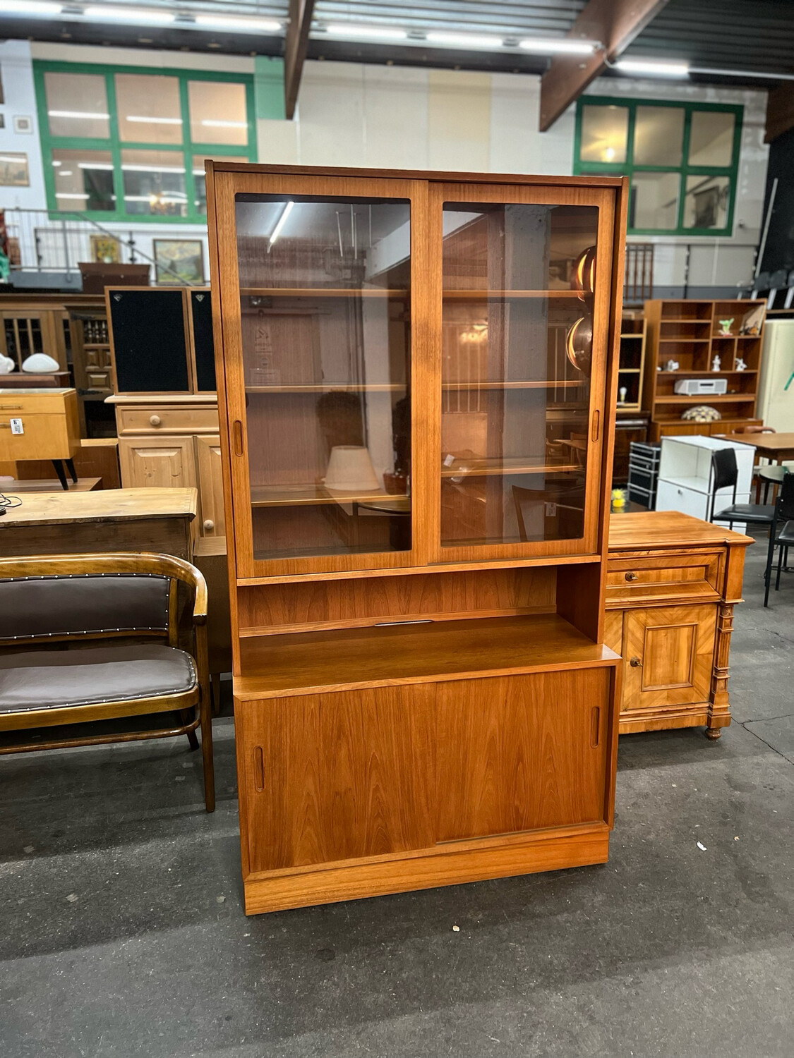 Vitrine Vitrinenschrank Danish Teak Poul Hundevad Mid Century Vintage