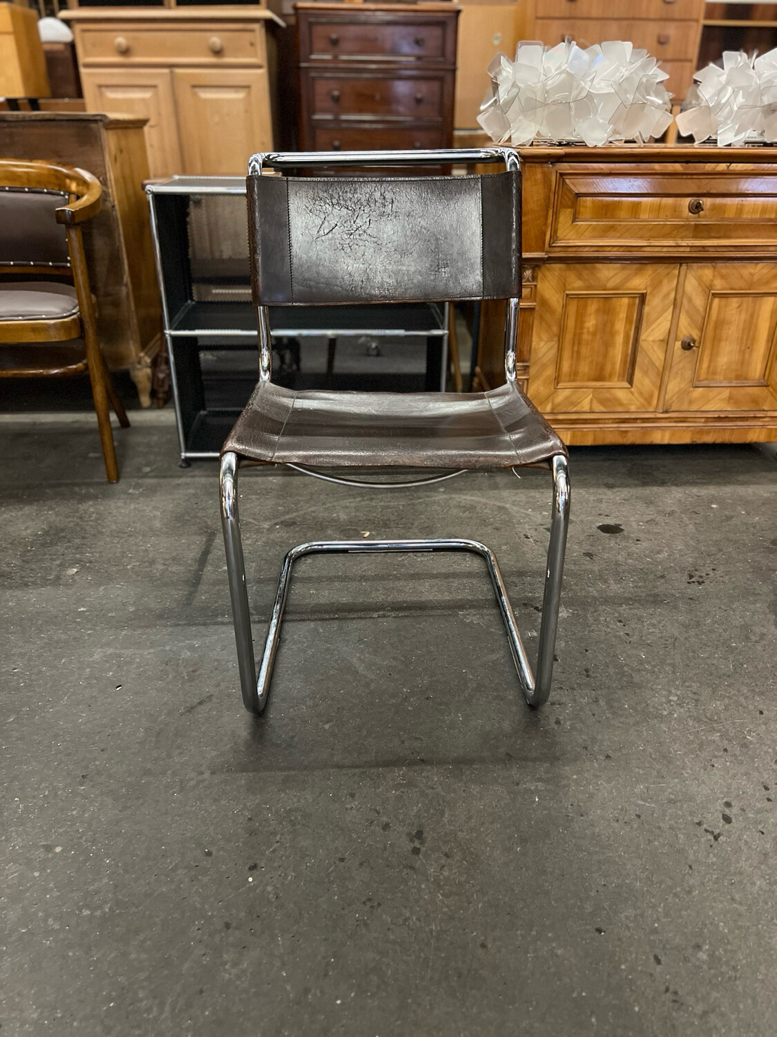 Stuhl Freischwinger Thonet S33 Ära Vintage