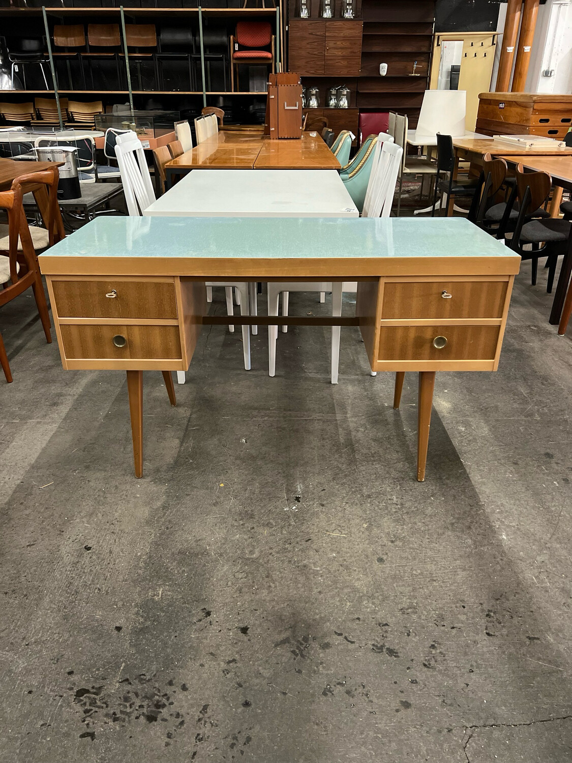 Schreibtisch Tisch Mid Century Vintage