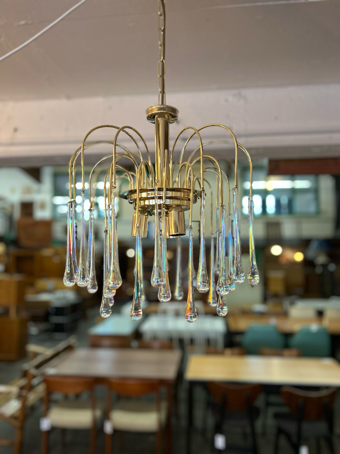 Deckenlampe Deckenleuchte Kronleuchter Murano Tropfen Vintage