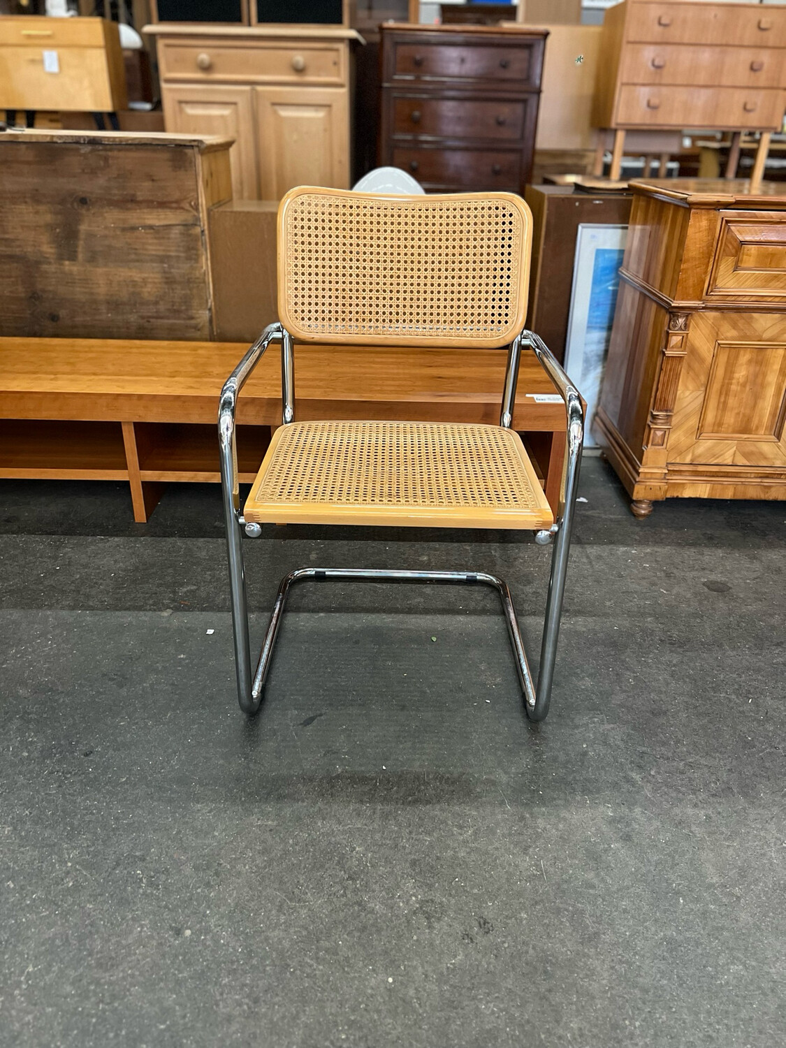 Freischwinger Stuhl Armlehnstuhl Italien Stil Marcel Breuer