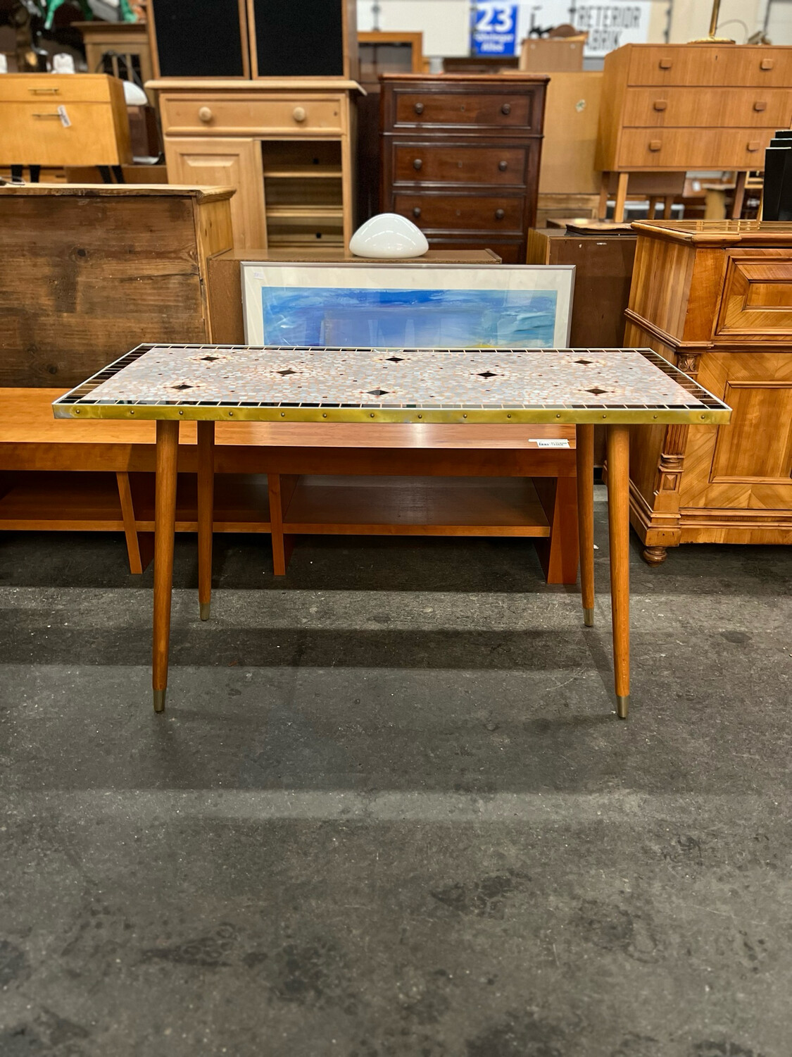 Tisch Couchtisch Mosaiktisch Mid Century Vintage