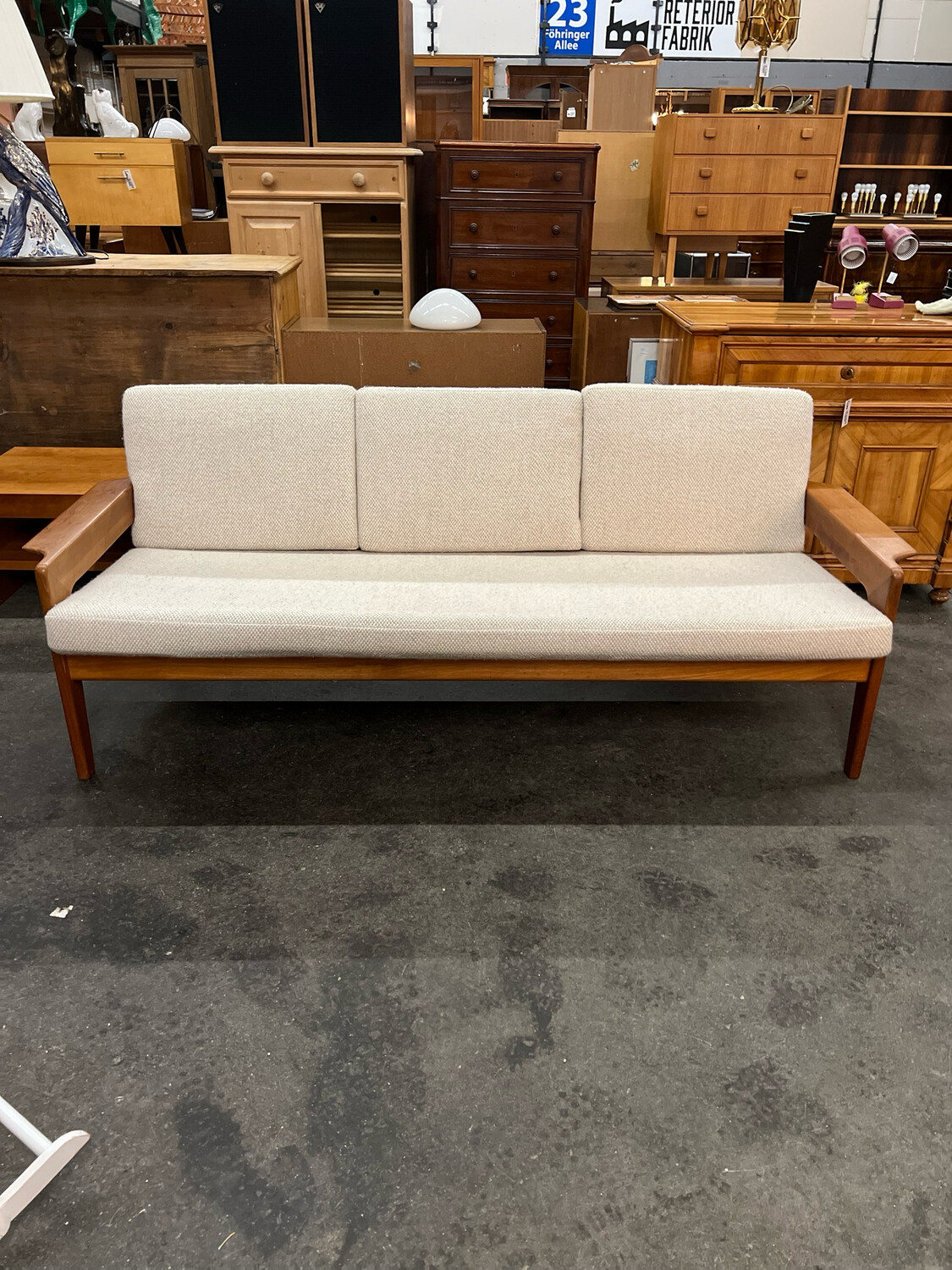 Sofa Couch Danish Teak Mid Century Vintage