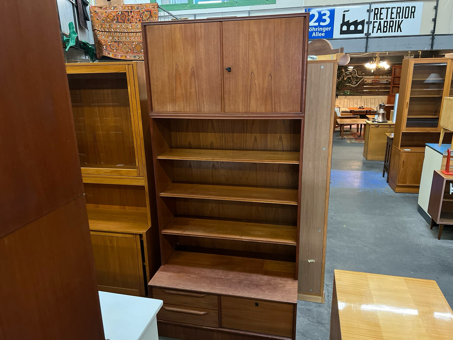 Schrank Regal Bücherregal Kommode Teak Heinrich Riestenpatt Mid Century Vintage