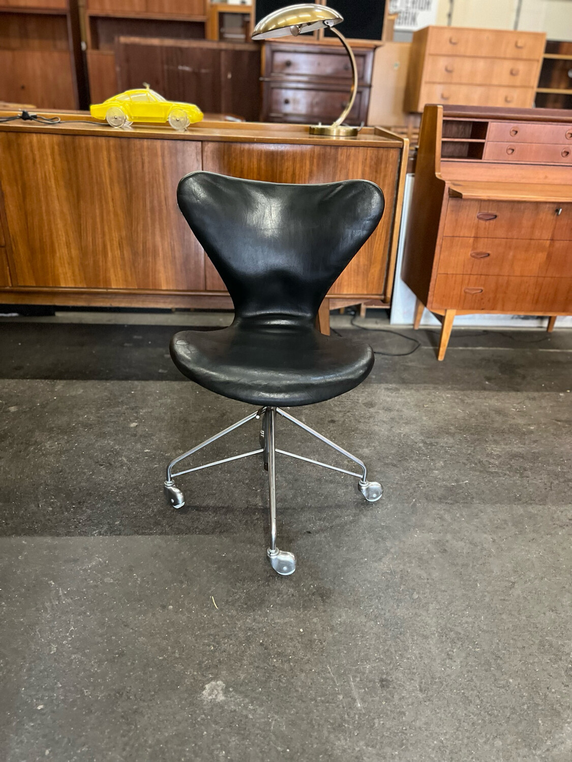 Stuhl Drehstuhl Fritz Hansen Arne Jacobsen Mid Century Vintage
