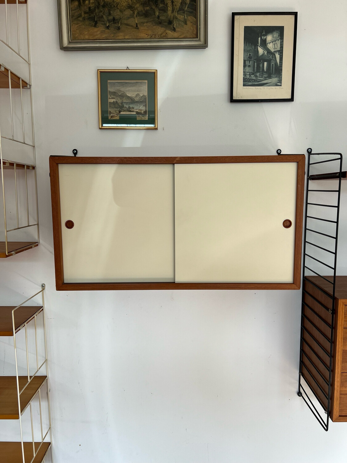 Original Kajsa &amp; Nisse Strinning Stringregal Leiterregal Wandregal Mid Century Vintage Teak