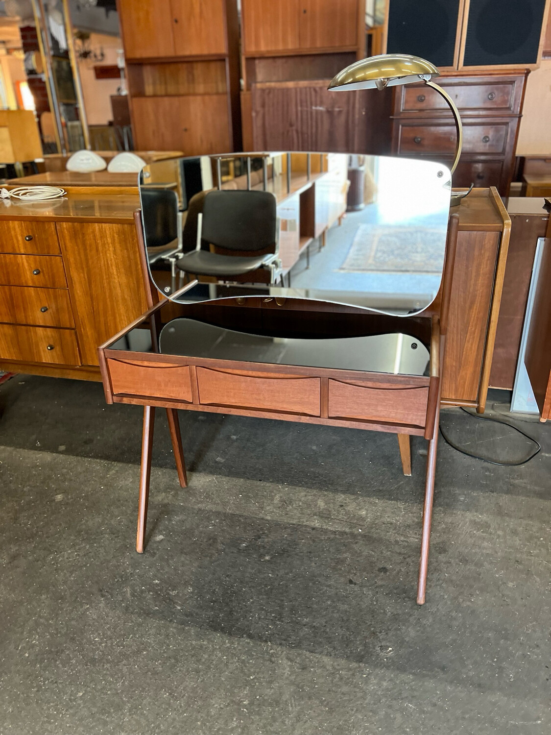 Frisiertisch Schminktisch Tisch Arne Vodder Danish Teak Mid Century Vintage