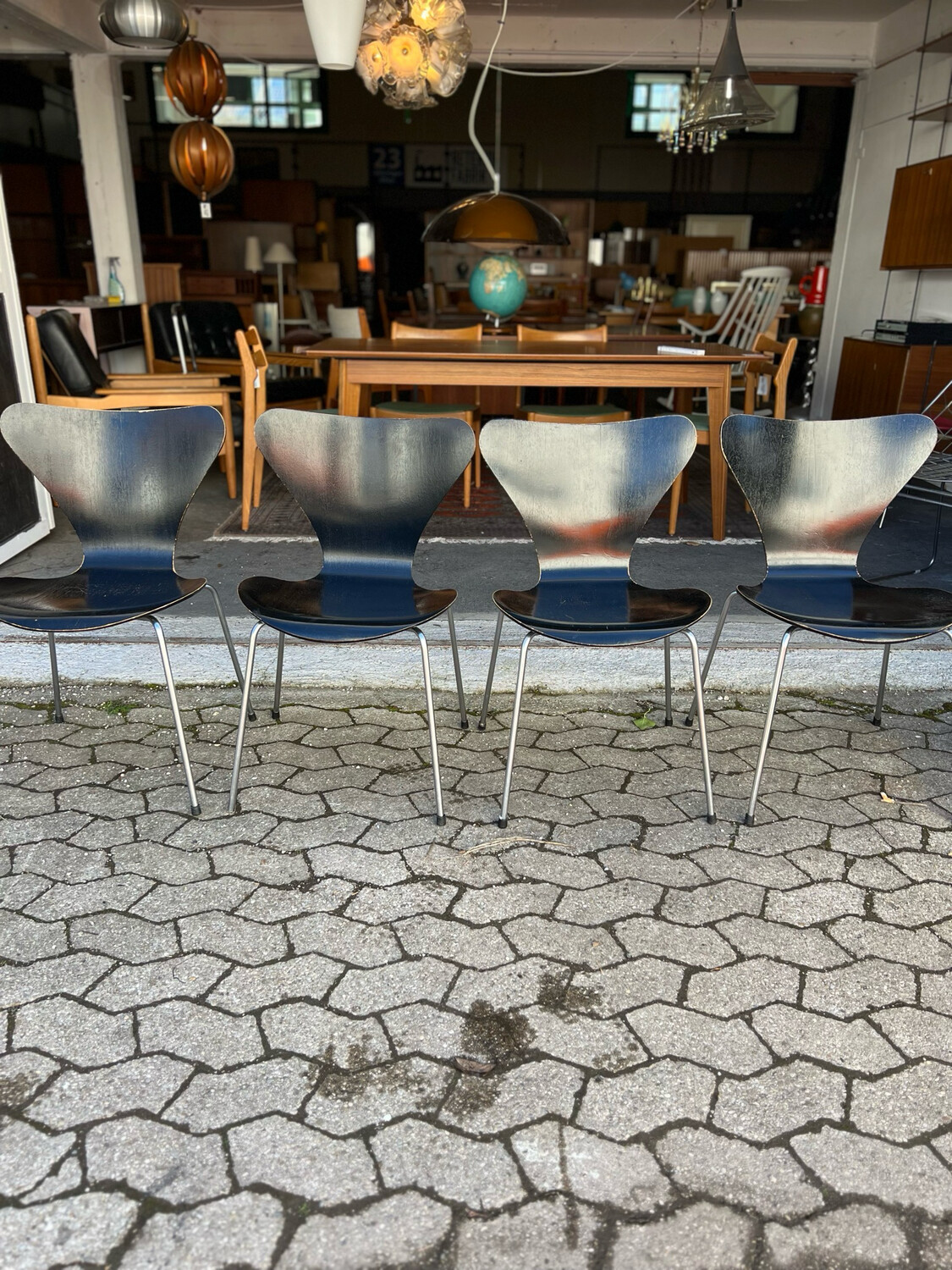 Fritz Hansen Arne Jacobsen Stuhl Stapelstuhl 1von4 Mid Century Vintage