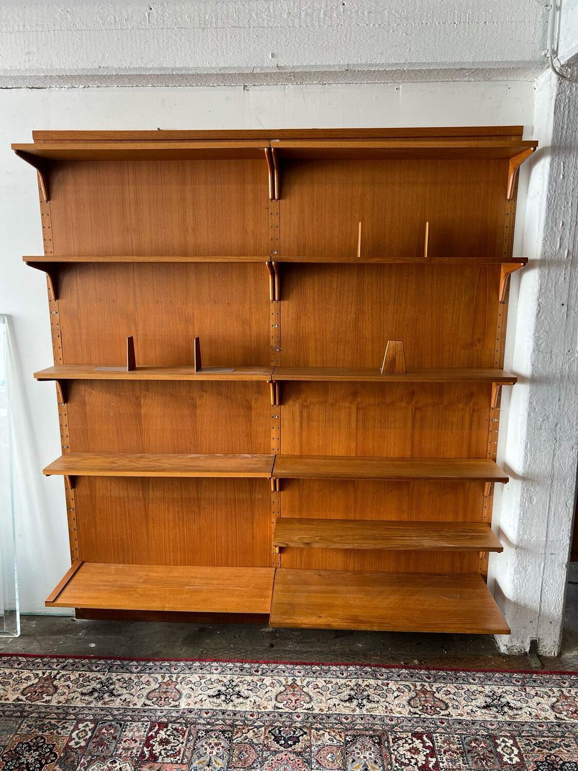 Wohnwand Leiterregal Stringregal Wandregal Danish Teak Mid Century Vintage