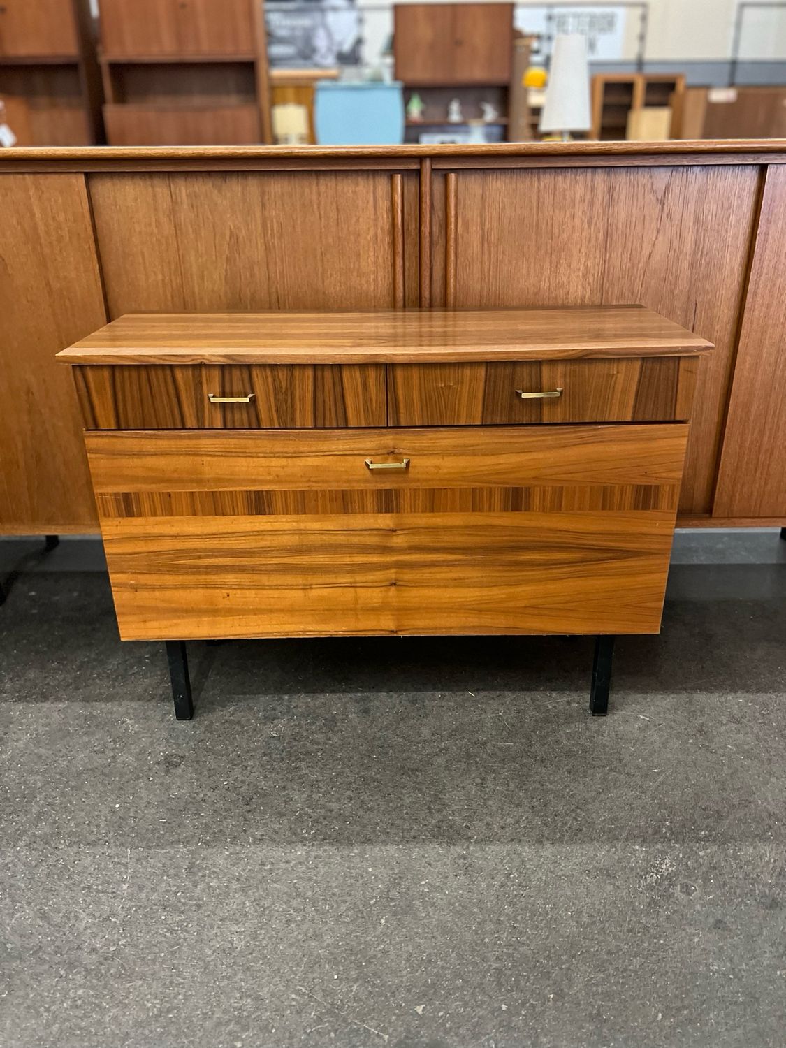 Schuhschrank Kommode Schränkchen Mid Century Vintage