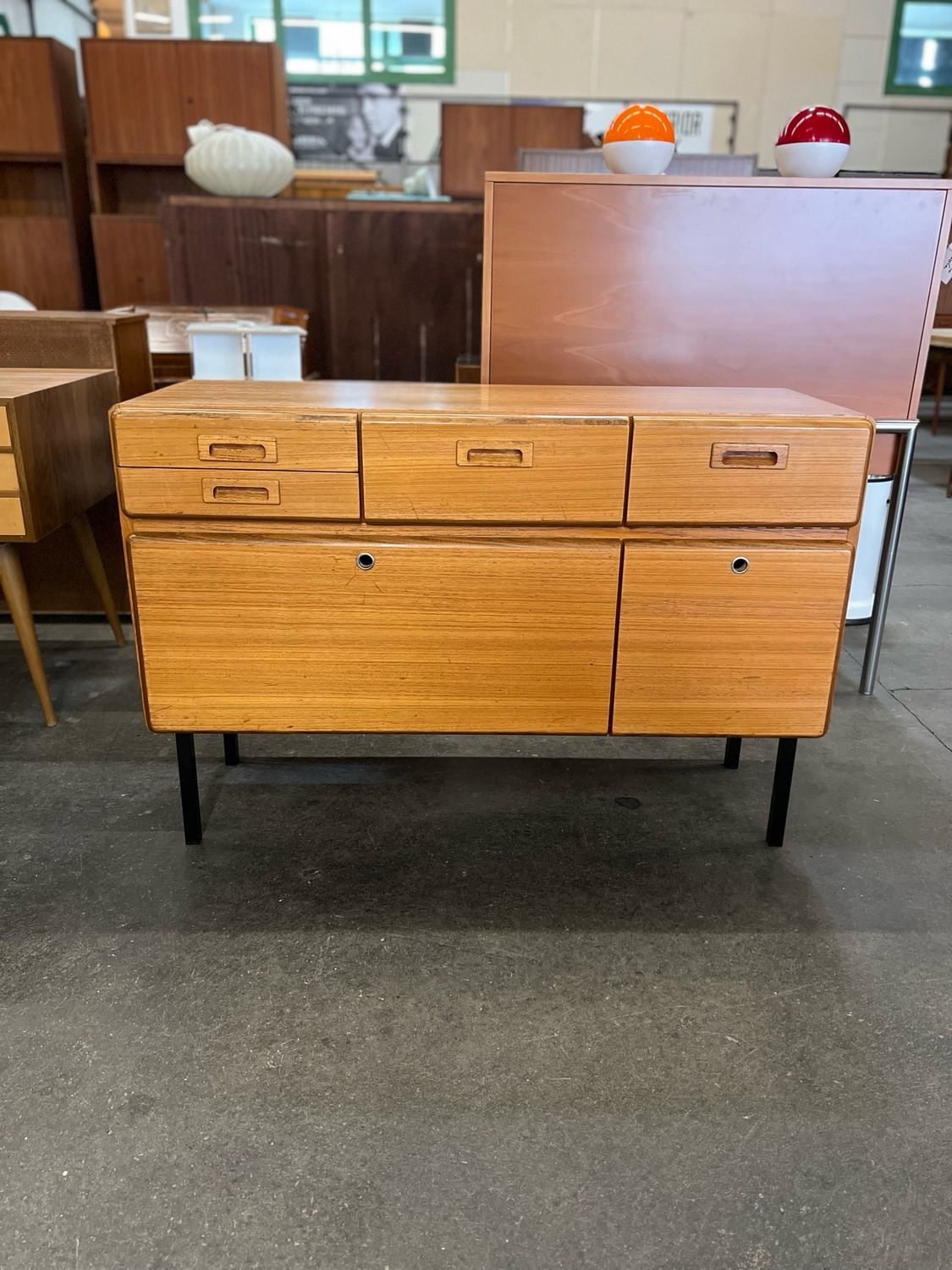 Sideboard Kommode Teak Mid Century Vintage